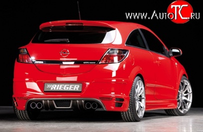 6 649 р. Накладка на задний бампер Rieger Opel Astra H GTC хэтчбек 3 дв. дорестайлинг (2004-2006) (Неокрашенная)  с доставкой в г. Керчь