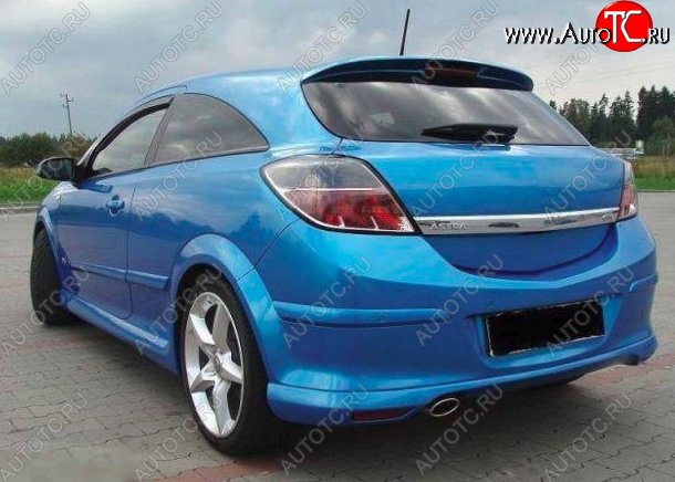 2 999 р. Накладка на задний бампер OPC-Line Opel Astra H GTC хэтчбек 3 дв. дорестайлинг (2004-2006) (Неокрашенная)  с доставкой в г. Керчь