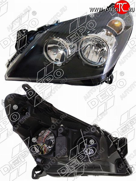 31 999 р. Левая фара DEPO (чёрная)  Opel Astra  H (2004-2015) универсал, хэтчбек 5дв дорестайлинг, седан рестайлинг, универсал рестайлинг, хэтчбек 5дв рестайлинг  с доставкой в г. Керчь