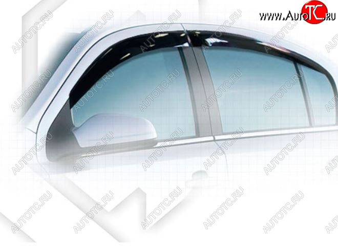 2 969 р. Дефлектора окон CA-Plastiс Opel Astra H седан дорестайлинг (2004-2007) (Classic полупрозрачный)  с доставкой в г. Керчь