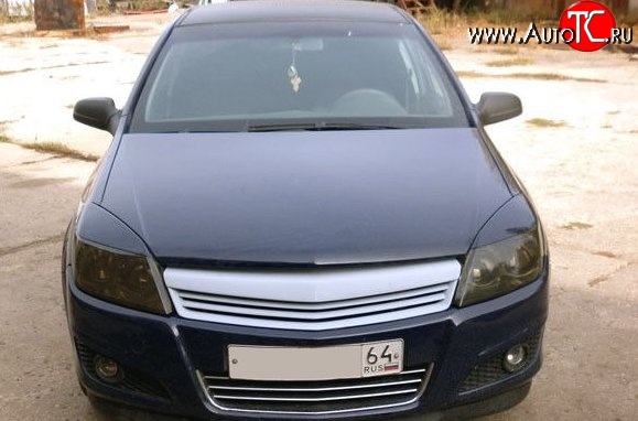 5 449 р. Решётка радиатора V1 Opel Astra H универсал рестайлинг (2007-2015) (Неокрашенная)  с доставкой в г. Керчь