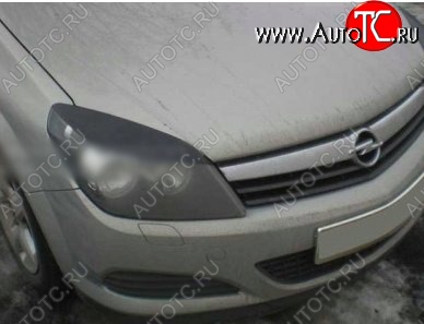 1 599 р. Реснички на фары CT Opel Astra H GTC хэтчбек 3 дв. рестайлинг (2006-2011) (Неокрашенные)  с доставкой в г. Керчь