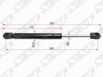 Газовый упор крышки багажника SAT Opel Astra  H (2004-2015) седан дорестайлинг, универсал рестайлинг, хэтчбек 5дв рестайлинг