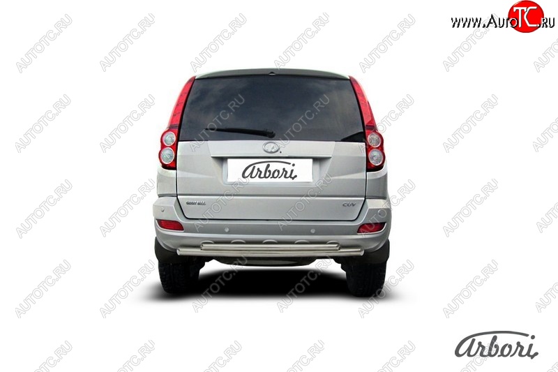 10 772 р. Защита заднего бампера Arbori (нержавейка, 2 трубы d57 и 42 mm). Great Wall Hover H5 (2010-2017)  с доставкой в г. Керчь