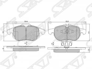 Колодки тормозные SAT (передние) Opel Vectra C лифтбэк рестайлинг (2005-2008)