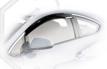 Дефлектора окон CA-Plastiс Opel Astra  J GTC (2011-2018) (Classic полупрозрачный, Без хром.молдинга)