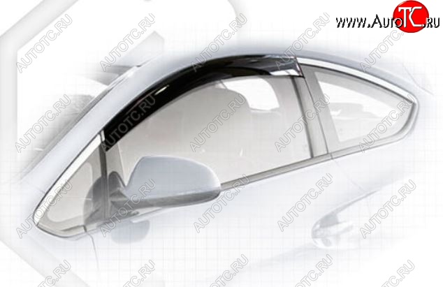 1 839 р. Дефлектора окон CA-Plastiс  Opel Astra  J GTC (2011-2018) (Classic полупрозрачный, Без хром.молдинга)  с доставкой в г. Керчь