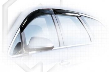 Дефлектора окон CA-Plastic Opel Astra J универсал рестайлинг (2012-2017) (Classic полупрозрачный, Без хром.молдинга)