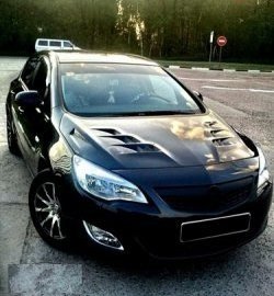 15 199 р. Пластиковый капот Sport Opel Astra J хэтчбек 5 дв.  рестайлинг (2012-2017) (Неокрашенный)  с доставкой в г. Керчь. Увеличить фотографию 5