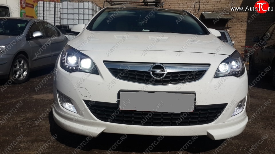 5 499 р. Накладка на передний бампер RIEGER Opel Astra J хэтчбек 5 дв.  рестайлинг (2012-2017) (Неокрашенная)  с доставкой в г. Керчь