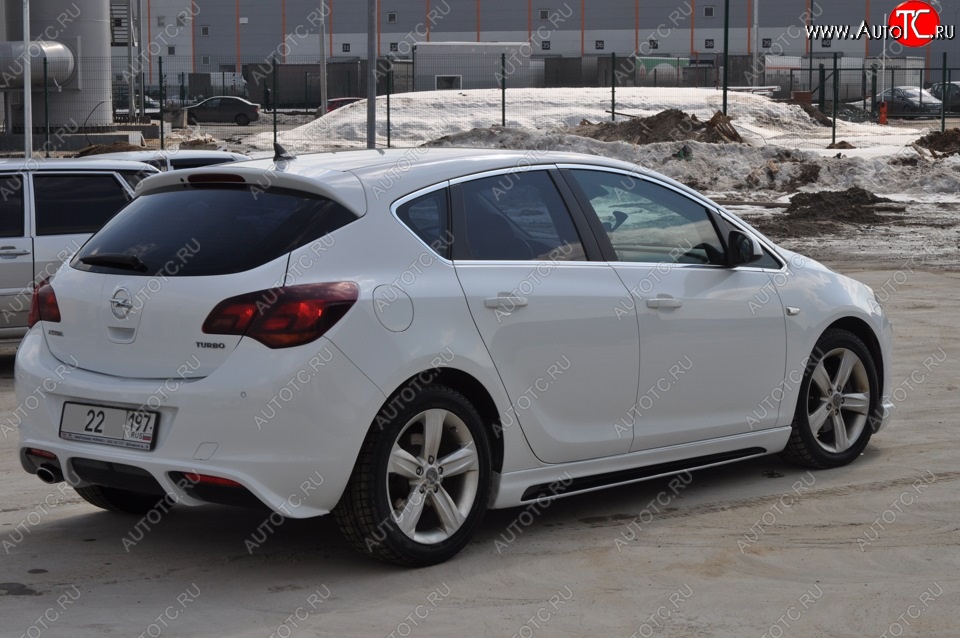 5 499 р. Пороги накладки RIEGER Opel Astra J хэтчбек 5 дв.  рестайлинг (2012-2017) (Неокрашенные)  с доставкой в г. Керчь