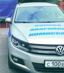 1 859 р. Реснички Sport на фары Volkswagen Tiguan NF рестайлинг (2011-2017) (Неокрашенные)  с доставкой в г. Керчь. Увеличить фотографию 2