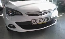 1 469 р. Сетка на бампер GTC Russtal (черная) Opel Astra J хэтчбек 5 дв. дорестайлинг (2009-2012)  с доставкой в г. Керчь. Увеличить фотографию 4