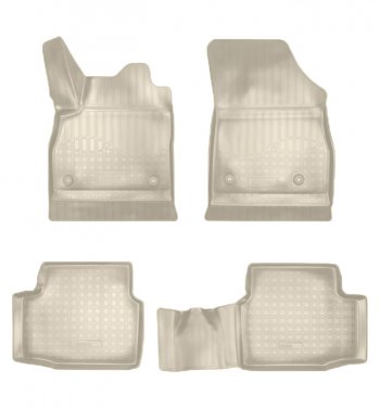 Коврики салонные Noplast (3D) Opel Astra  K (2015-2021) универсал дорестайлинг, хэтчбек дорестайлинг, универсал рестайлинг, хэтчбек рестайлинг (Бежевые)