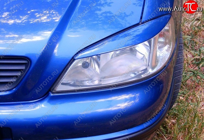1 699 р. Реснички на фары KAMEI Opel Astra G седан (1998-2005) (Неокрашенные)  с доставкой в г. Керчь