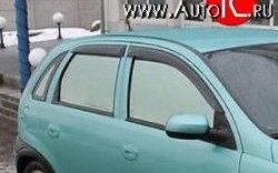 Комплект дефлекторов окон (ветровиков) 4 шт. (5 дверей) Russtal Opel Corsa C (2000-2006)