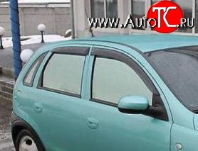 999 р. Комплект дефлекторов окон (ветровиков) 4 шт. (5 дверей) Russtal Opel Corsa C (2000-2006)  с доставкой в г. Керчь