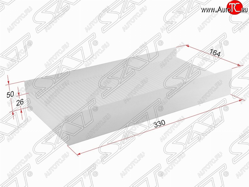 219 р. Фильтр салонный SAT (330х164х50/26 mm)  Opel Corsa  C - Vectra  C  с доставкой в г. Керчь
