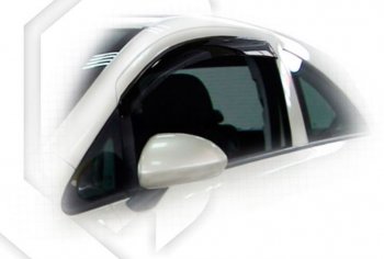 Дефлектора окон CA-Plastic Opel Corsa D дорестайлинг, хэтчбэк 3 дв. (2006-2010) (Classic полупрозрачный, Без хром.молдинга)