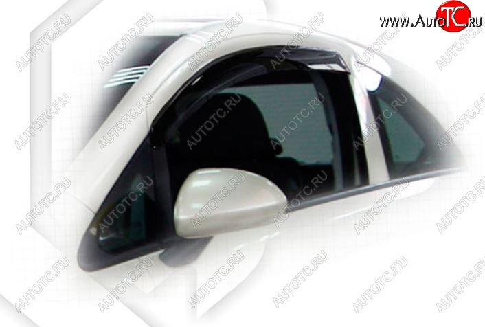 1 839 р. Дефлектора окон CA-Plastic Opel Corsa D дорестайлинг, хэтчбэк 3 дв. (2006-2010) (Classic полупрозрачный, Без хром.молдинга)  с доставкой в г. Керчь