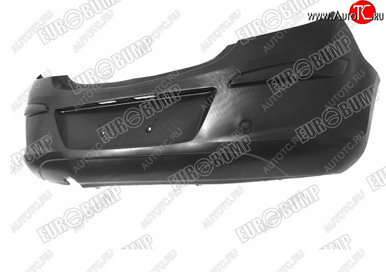 5 299 р. Задний бампер EUROBUMP  Opel Corsa  D (2006-2014)   дорестайлинг, хэтчбэк 5 дв., 1-ый рестайлинг, хэтчбэк 5 дв.,  2-ой рестайлинг, хэтчбэк 5 дв. (Неокрашенный)  с доставкой в г. Керчь