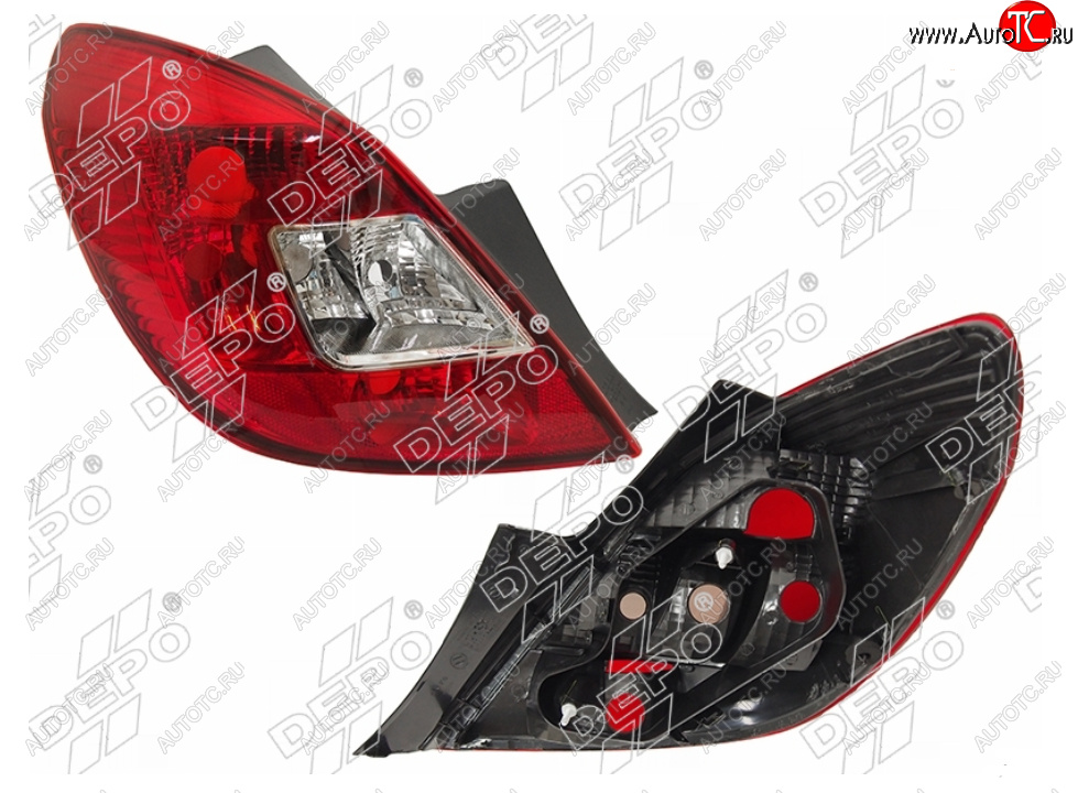 2 889 р. Левый фонарь задний DEPO Opel Corsa D   дорестайлинг, хэтчбэк 5 дв. (2006-2010)  с доставкой в г. Керчь