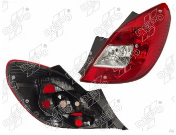 Правый фонарь задний DEPO Opel Corsa  D (2006-2014)   дорестайлинг, хэтчбэк 5 дв., 1-ый рестайлинг, хэтчбэк 5 дв.,  2-ой рестайлинг, хэтчбэк 5 дв.