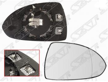 Правое полотно зеркала SAT (асферическое с обогревом) Opel Corsa  D (2006-2014)   дорестайлинг, хэтчбэк 5 дв., дорестайлинг, хэтчбэк 3 дв., 1-ый рестайлинг, хэтчбэк 3 дв., 1-ый рестайлинг, хэтчбэк 5 дв.,  2-ой рестайлинг, хэтчбэк 5 дв., 2-ой рестайлинг, хэтчбэк 3 дв.