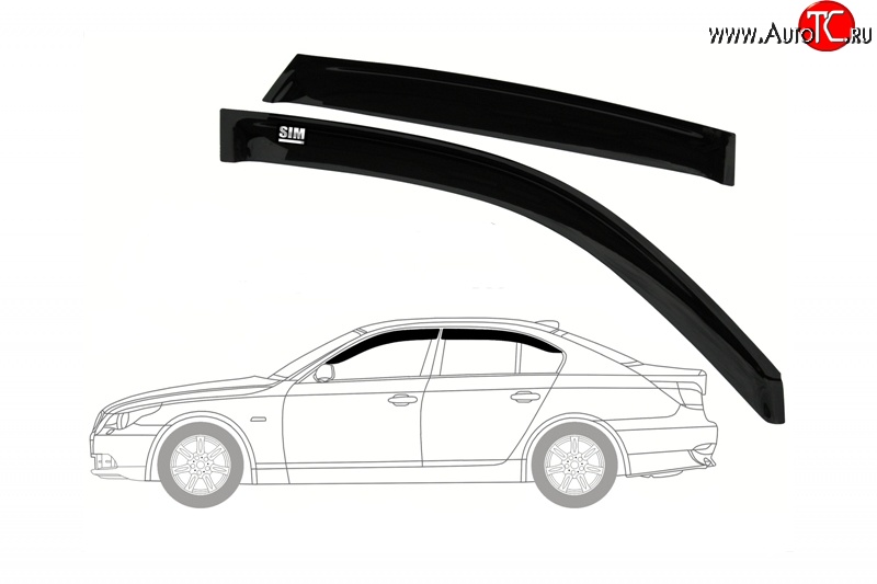 2 249 р. Дефлекторы окон SIM 5 d Opel Corsa D   дорестайлинг, хэтчбэк 5 дв. (2006-2010)  с доставкой в г. Керчь