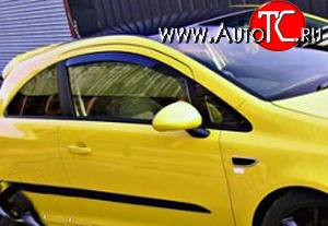 1 394 р. Дефлекторы окон (ветровики) Novline 2 шт. Opel Corsa D дорестайлинг, хэтчбэк 3 дв. (2006-2010)  с доставкой в г. Керчь