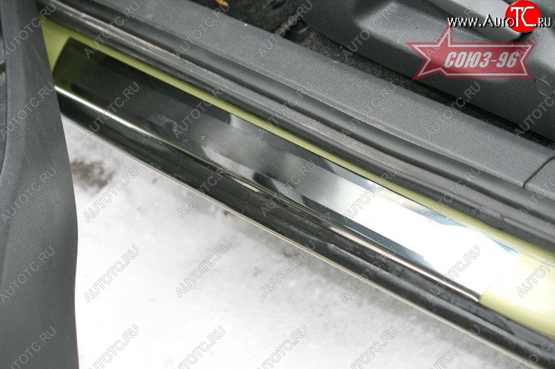 2 114 р. Накладки на внутренние пороги 5 дв. Souz-96 Opel Corsa D   дорестайлинг, хэтчбэк 5 дв. (2006-2010)  с доставкой в г. Керчь