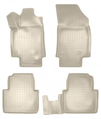 Коврики салонные Noplast (3D) Opel Crossland  X (2017-2025) (Бежевые)