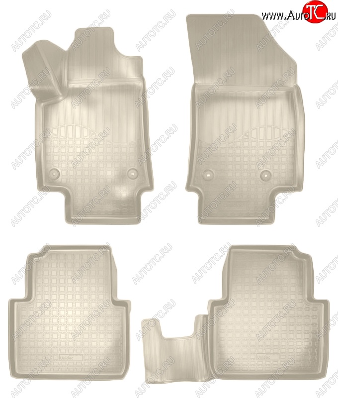 2 999 р. Коврики салонные Noplast (3D)  Opel Crossland  X (2017-2025) (Бежевые)  с доставкой в г. Керчь
