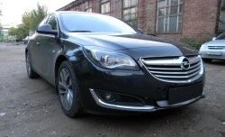1 539 р. Сетка на бампер (рестайлинг) Russtal (хром) Opel Insignia A рестайлинг седан (2013-2017)  с доставкой в г. Керчь. Увеличить фотографию 2