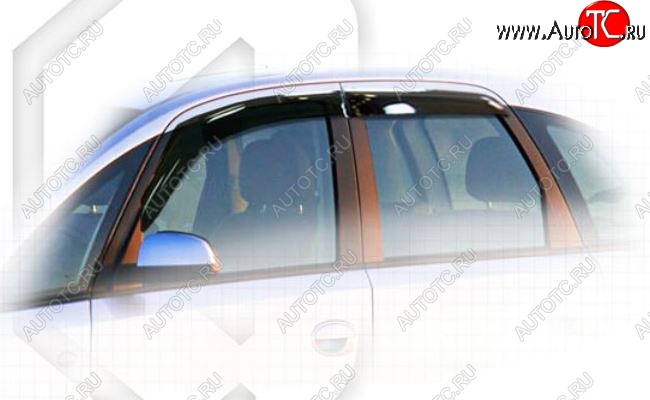 1 899 р. Дефлектора окон CA-Plastiс Opel Meriva A (2002-2010) (Classic полупрозрачный, Без хром.молдинга)  с доставкой в г. Керчь