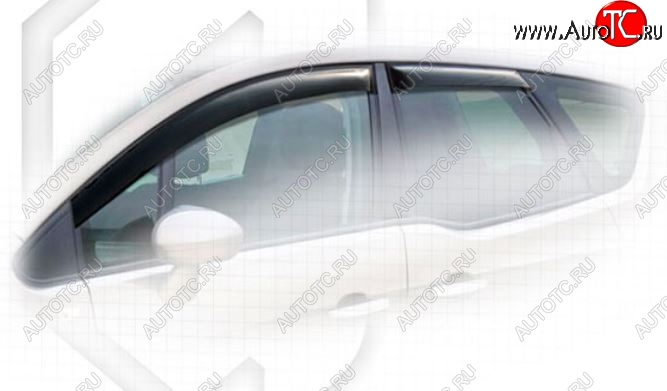 3 079 р. Дефлектора окон CA-Plastiс Opel Meriva B (2010-2013) (Classic полупрозрачный, Без хром.молдинга)  с доставкой в г. Керчь