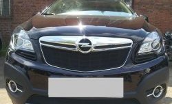 2 099 р. Нижняя сетка на бампер Russtal (черная) Opel Mokka  дорестайлинг (2012-2016)  с доставкой в г. Керчь. Увеличить фотографию 2
