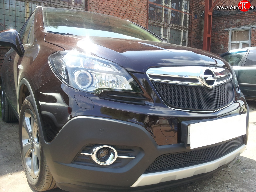 2 099 р. Нижняя сетка на бампер Russtal (черная) Opel Mokka  дорестайлинг (2012-2016)  с доставкой в г. Керчь