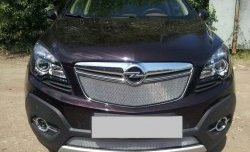 1 539 р. Нижняя сетка на бампер Russtal (хром) Opel Mokka  дорестайлинг (2012-2016)  с доставкой в г. Керчь. Увеличить фотографию 2