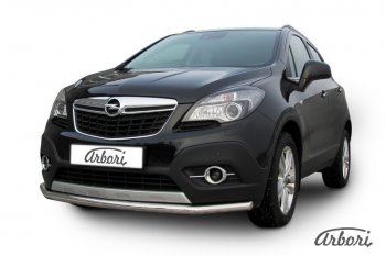 12 149 р. Защита переднего бампера Arbori (нержавейка, 1 труба d57 mm). Opel Mokka  дорестайлинг (2012-2016)  с доставкой в г. Керчь. Увеличить фотографию 2
