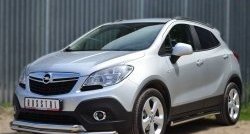 17 999 р. Защита переднего бампера (2 трубыØ63 мм, нержавейка) SLITKOFF Opel Mokka  дорестайлинг (2012-2016)  с доставкой в г. Керчь. Увеличить фотографию 4