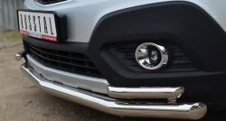 18 999 р. Защита переднего бампера (2 трубыØ63 и 42 мм, нержавейка) SLITKOFF Opel Mokka  дорестайлинг (2012-2016)  с доставкой в г. Керчь. Увеличить фотографию 3