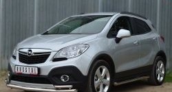 18 999 р. Защита переднего бампера (2 трубыØ63 и 42 мм, нержавейка) SLITKOFF Opel Mokka  дорестайлинг (2012-2016)  с доставкой в г. Керчь. Увеличить фотографию 4