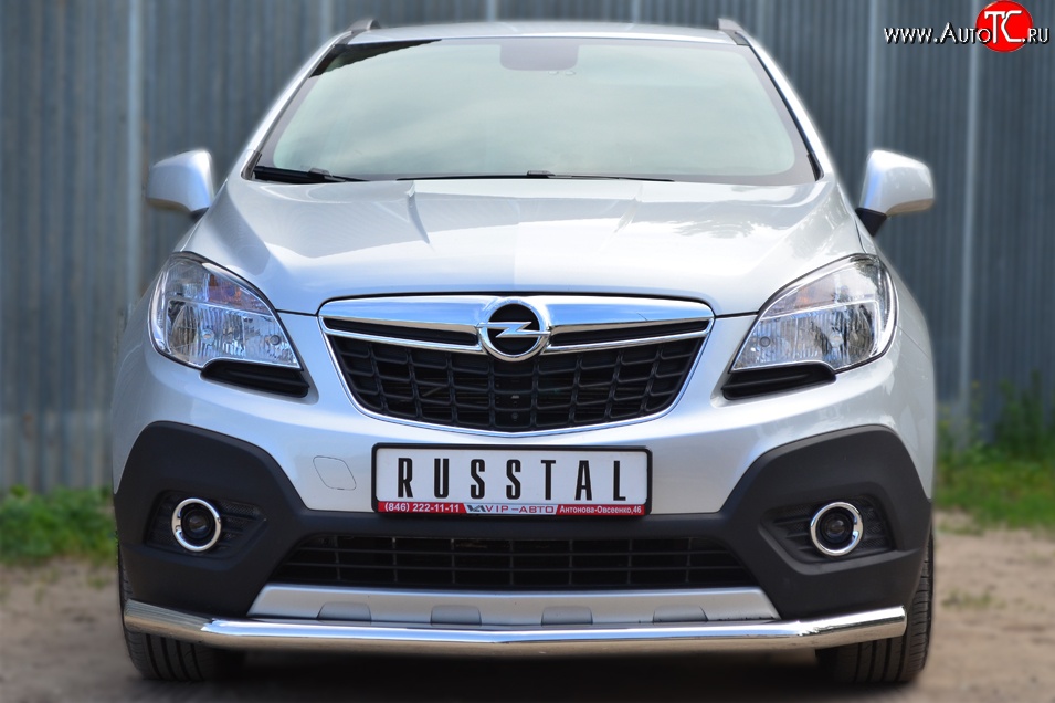 15 549 р. Одинарная защита переднего бампера диаметром 63 мм SLITKOFF  Opel Mokka (2012-2016)  дорестайлинг  с доставкой в г. Керчь