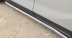 13 249 р. Защита порогов из круглой трубы диаметром 63 мм Russtal Opel Mokka  дорестайлинг (2012-2016) (Защита порогов с со скосами на торцах (вариант 1))  с доставкой в г. Керчь. Увеличить фотографию 2