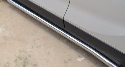 13 249 р. Защита порогов из круглой трубы диаметром 63 мм Russtal Opel Mokka  дорестайлинг (2012-2016) (Защита порогов с со скосами на торцах (вариант 1))  с доставкой в г. Керчь. Увеличить фотографию 6