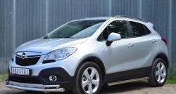 13 249 р. Защита порогов из круглой трубы диаметром 63 мм Russtal Opel Mokka  дорестайлинг (2012-2016) (Защита порогов с со скосами на торцах (вариант 1))  с доставкой в г. Керчь. Увеличить фотографию 8