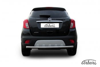 11 429 р. Защита заднего бампера Arbori (нержавейка, 1 труба d57 mm). Opel Mokka  дорестайлинг (2012-2016)  с доставкой в г. Керчь. Увеличить фотографию 2