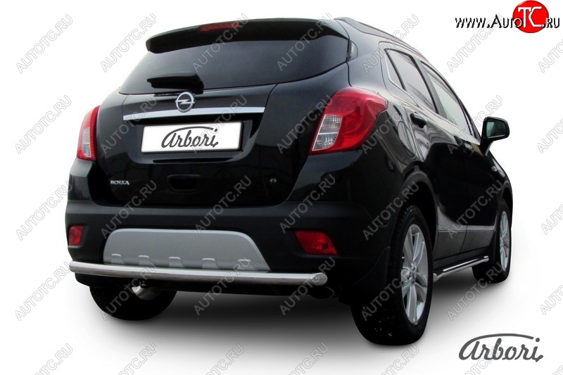 11 429 р. Защита заднего бампера Arbori (нержавейка, 1 труба d57 mm). Opel Mokka  дорестайлинг (2012-2016)  с доставкой в г. Керчь