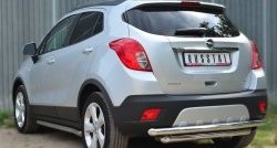 17 499 р. Защита заднего бампера (2 трубы Ø63 мм, нержавейка) SLITKOFF  Opel Mokka (2012-2016)  дорестайлинг  с доставкой в г. Керчь. Увеличить фотографию 4